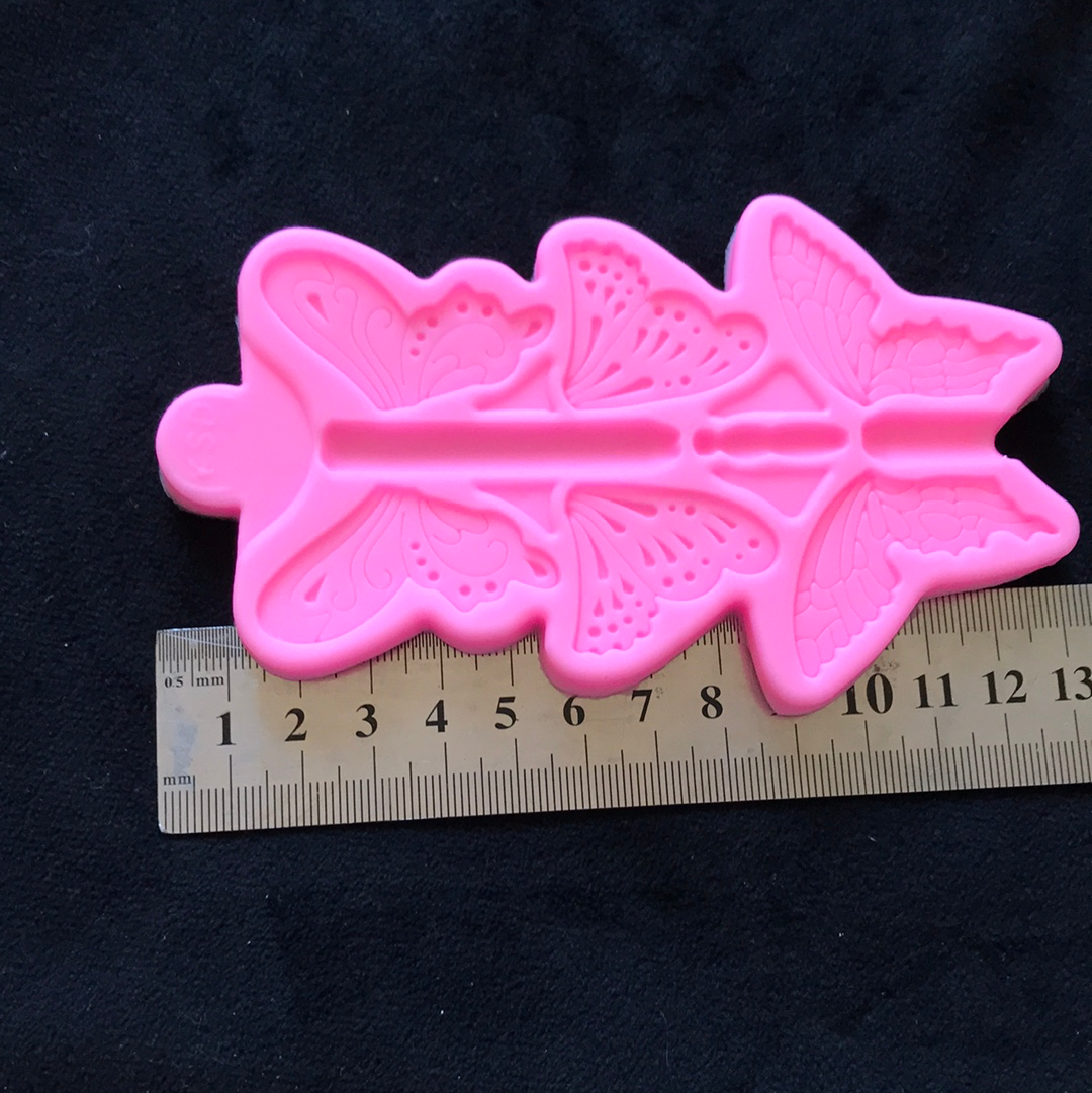 MOLDE SILICONA MARIPOSA x 3