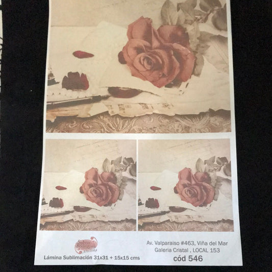 LAMINAS PARA SUBLIMAR 30 x 50 FLORES