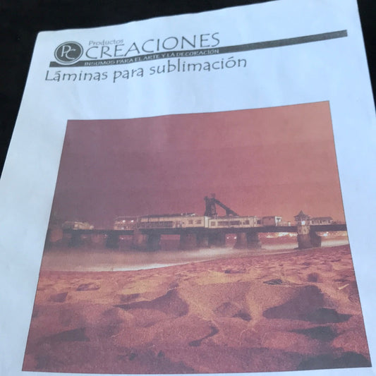 LÁMINA PARA SUBLIMACIÓN CREACIONES       15x 15
