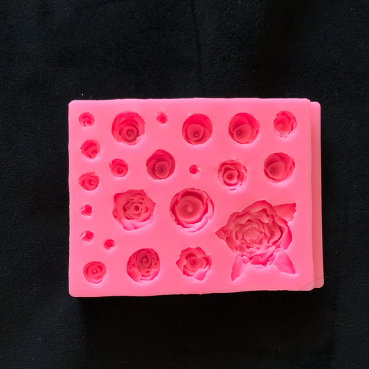 MOLDE SILICONA ROSAS PEQUEÑAS X 20