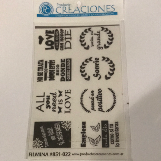LAMINAS FILMINA O CRISTAL, medidas 10 x 15