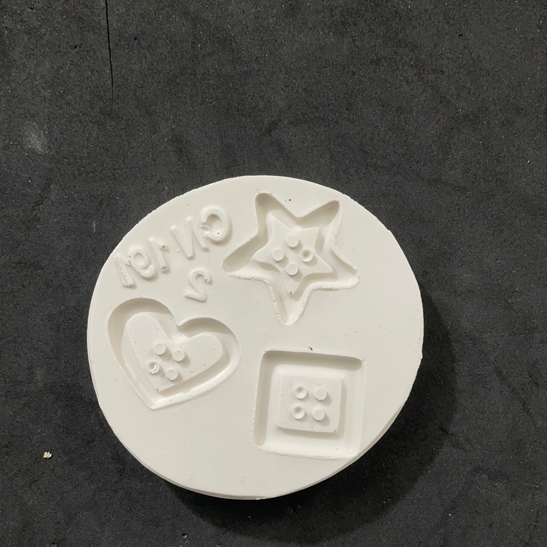 MOLDE SILICONA SET BOTONES COSTURA