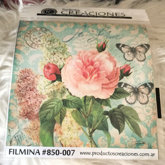 LAMINAS FILMINA O CRISTAL, n 07 medidas 14 x 14