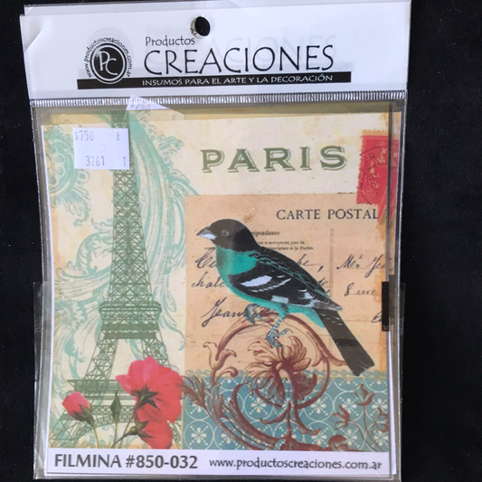 LAMINAS FILMINA O CRISTAL,n 32  medidas 14 x 14