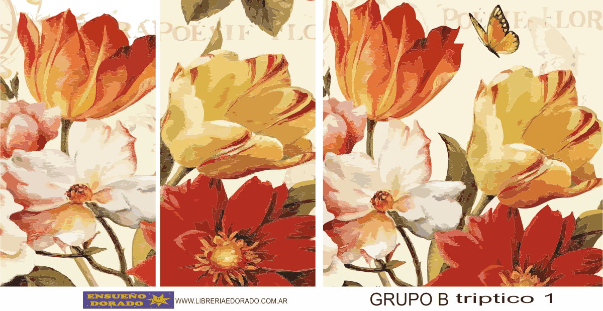 LAMINAS PARA SUBLIMAR 50 x 100 Flores rojas ENSUEÑO DORADO ARGENTINAS