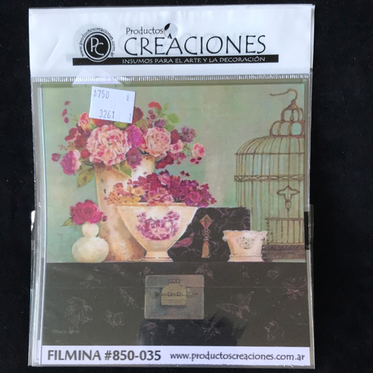 LAMINAS FILMINA O CRISTAL, n35 medidas 14 x 14