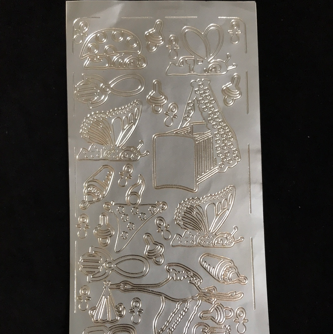 PEEL OFF ADHESIVO DORADOS Y PLATEADOS