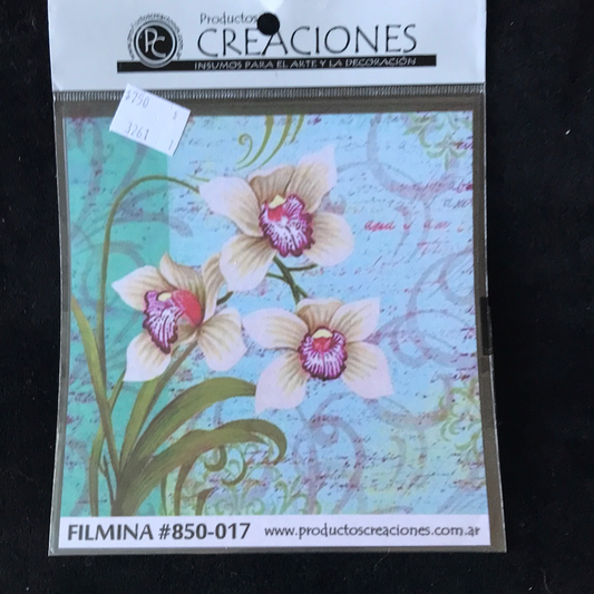 LAMINAS FILMINA O CRISTAL, n17 medidas 14 x 14